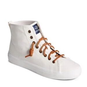 SPERRY
Crest High Womens Textured Lace High-top Sneakers In White
